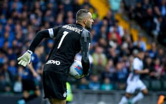 Inter's Samir Handanovic in action  during  Udinese Calcio vs Inter - FC Internazionale, italian soccer Serie A match in Udine, Italy, May 01 2022