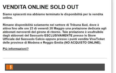 biglietti sold out sassuolo-milan