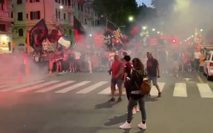 Genoa, tifosi in corteo dopo l'ultima partita