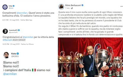 Da Kakà all'Inter: i complimenti social al Milan