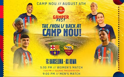 Torna Roma-Barça: il 6 agosto c'è il Trofeo Gamper