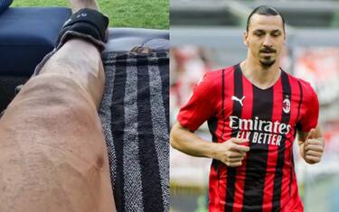 Ibrahimovic mostra la riabilitazione al ginocchio 