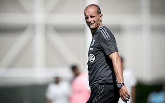 TURIN, ITALY - JULY 19: Juventus coach Massimiliano Allegri during a training session at JTC on July 19, 2021 in Turin, Italy. (Photo by Daniele Badolato - Juventus FC/Juventus FC via Getty Images)