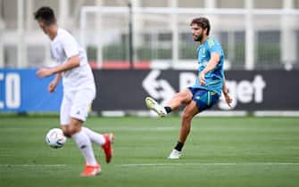 TURIN, ITALY - JULY 17: Manuel Locatelli of Juventus during a training session at JTC on July 17, 2022 in Turin, Italy. (Photo by Daniele Badolato - Juventus FC/Juventus FC via Getty Images)