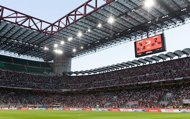 MILAN, ITALY - AUGUST 13: A general view inside the stadium during the Serie A match between AC MIlan and Udinese Calcio at Stadio Giuseppe Meazza on August 13, 2022 in Milan, Italy. (Photo by Emmanuele Ciancaglini/Ciancaphoto Studio/Getty Images)