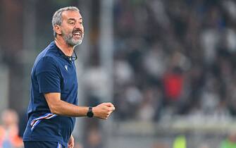 Sampdoria's Italian head coach Marco Giampaolo during the Italian Serie A soccer match Uc Sampdoria vs Juventus Fc at Luigi Ferraris stadium in Genoa, Italy, 22 August 2022. ANSA/STRINGER