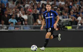 Nicolo' Barella (FC Inter)  during the Italian Football Championship League A 2022/2023 match between SS Lazio vs Inter - FC Internazionale at the Olimpic Stadium in Rome on 26 August 2022.
