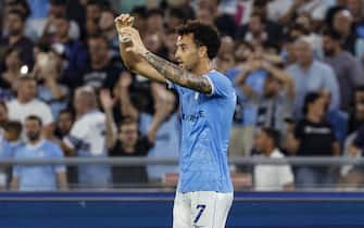 Lazio's Felipe Anderson celebrates after scoring during the Italian Serie A soccer match between Lazio and Inter at the Olimpico stadium in Rome, Italy, 26 August 2022.
ANSA/FABIO FRUSTACI