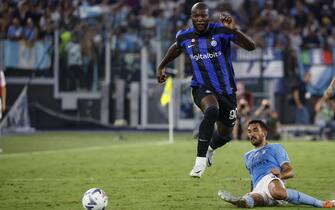 Inter’s Romelu Lukaku in action during the Italian Serie A soccer match between Lazio and Inter at the Olimpico stadium in Rome, Italy, 26 August 2022.
ANSA/FABIO FRUSTACI
