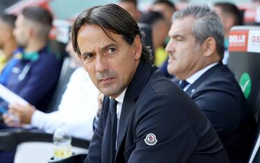 Inter’s coach Simone Inzaghi looks on prior the Italian Serie A soccer match Udinese Calcio vs FC Internazionale at the Friuli - Dacia Arena stadium in Udine, Italy, 18 September 2022. ANSA / GABRIELE MENIS