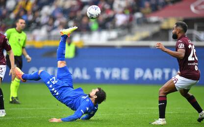 Capolavoro di Destro: gol in rovesciata al Torino