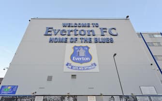A wide angle shot of the Goodison Park stadium, home of Everton Football Club (Editorial use only).