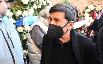 Italian singer, Gianni Morandi, during funerals ceremony of Sinisa Mihajlovic at Santa Maria degli Angeli in Rome, 19 December 2022. ANSA/CLAUDIO PERI 