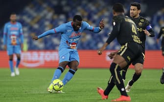 Foto Alessandro Garofalo/LaPresse 21 dicembre  2022 Napoli, Italia sport calcio Napoli vs Lille  - amichevole - stadio Diego Armando Maradona Nella foto: Tanguy Ndombele (SSC Napoli);


December 21 , 2022 Naples, Italy sport soccer 
Napoli vs Lille  -  friendly - Diego Armando Maradona stadium. In the pic: Tanguy Ndombele (SSC Napoli);