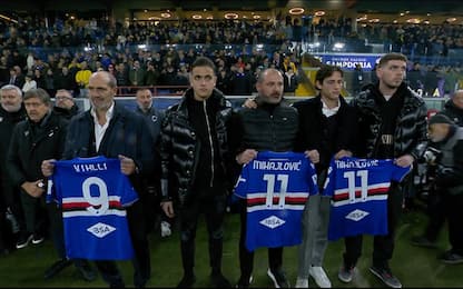 L'omaggio della Sampdoria per Vialli e Mihajlovic