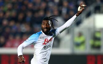 Foto Spada/LaPresse 05 novembre 2022 - Bergamo , Italia - sport, calcio - Atalanta vs Napoli  - Campionato italiano di calcio Serie A TIM 2022/2023 - Stadio Gewiss. Nella foto: Andra Zambo Anguissa (SSC Napoli); 

November  05  , 2022 Bergamo , Italy - sport, calcio -  Atalanta vs Napoli  - Serie A Football Championship 2022/2023 - Gewiss Stadium . In the pic: Andra Zambo Anguissa (SSC Napoli);