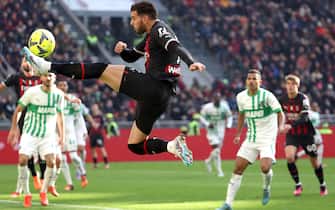 AC Milan’s Theo Hernandez in action  during the Italian serie A soccer match between AC Milan and Sassuolo at Giuseppe Meazza stadium in Milan,  29 January 2023.ANSA / MATTEO BAZZI