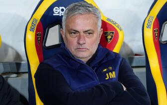 A.S. Roma's coach Jose Mourinho before the Italian Serie A soccer match US Lecce - AS Roma at the Via del Mare stadium in Lecce, Italy, 11  february 2023. ANSA/ABBONDANZA SCURO LEZZI