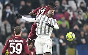 Juventus' Paul Pogba in action during the Italian Serie A soccer match Juventus FC vs Torino FC at the Allianz Stadium in Turin, Italy, 28 february 2023 ANSA/ALESSANDRO DI MARCO