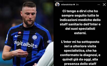 Skriniar: "Ho sempre seguito i medici dell'Inter"