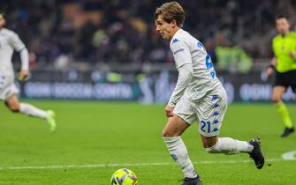 Jacopo Fazzini of Empoli FC in action during Serie A 2022/23 football match between FC Internazionale and Empoli FC at Giuseppe Meazza Stadium, Milan, Italy on January 23, 2023