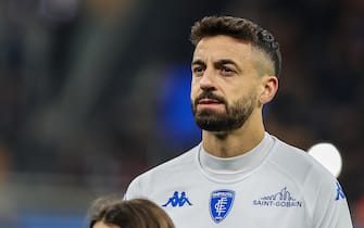 Francesco Caputo of Empoli FC looks on during Serie A 2022/23 football match between FC Internazionale and Empoli FC at Giuseppe Meazza Stadium, Milan, Italy on January 23, 2023