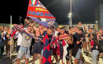 I festeggiamenti per la promozione del Cagliari in serie A, Carbonia, 11 giugno 2023.
ANSA/ FABIO MURRU