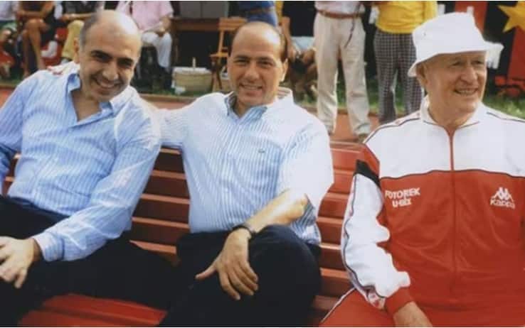 Galliani, Berlusconi e Liedholm nel 1986
