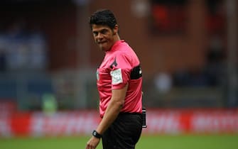 The referee Luigi Nasca during the Serie A match at Luigi Ferraris, Genoa. Picture date: 26th May 2019. Picture credit should read: Jonathan Moscrop/Sportimage via PA Images