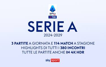 Serie A 2024/29, su Sky 3 partite a turno