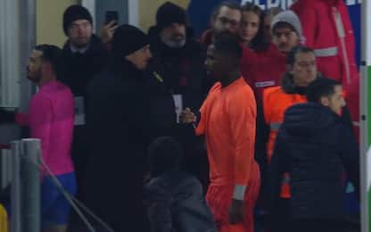 Udinese-Milan sospesa per versi razzisti a Maignan