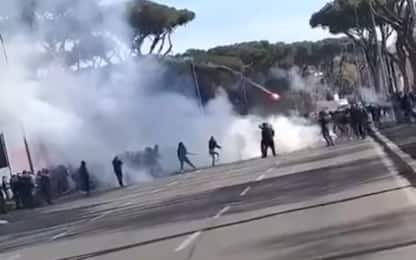 Roma-Lazio, sventato da polizia scontro tra ultras