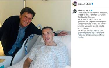 Gianni Morandi visita Ferguson in ospedale