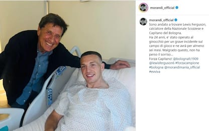 Gianni Morandi visita Ferguson in ospedale