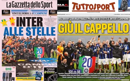 "Giù il cappello": l'Inter campione sui giornali