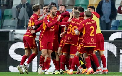 Roma, vittoria Champions: Udinese ko 2-1