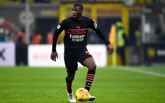 MILAN, ITALY - December 19, 2021: Fode Ballo-Toure of AC Milan in action during the Serie A football match between AC Milan and SSC Napoli. (Photo by Nicolò Campo/Sipa USA)