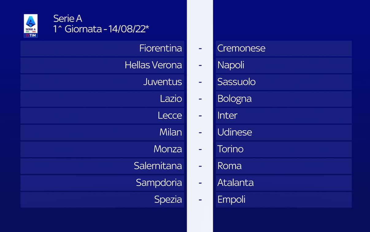 Calendario Inter 2022 2023 le partite in Serie A Sky Sport
