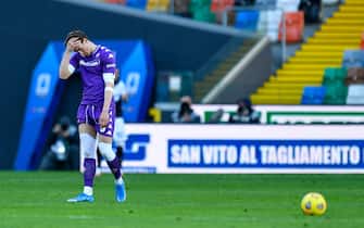 Dusan Vlahovic (ACF Fiorentina) shows his dejection