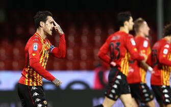 Foto Alessandro Garofalo/LaPresse 
22 gennaio 2021 Benevento, Italia 
sport calcio 
Benevento vs Torino - Campionato di calcio Serie A TIM 2020/2021 - stadio Vigorito.
Nella foto: Nicolas Viola Benevento esultanza dopo il gol 1-0 

Photo Alessandro Garofalo/LaPresse 
January 22, 2021 Benevento, Italy 
sport soccer 
Benevento vs Torino - Italian Football Championship League A TIM 2020/2021 - Vigorito stadium.
In the pic: Nicolas Viola Benevento celebrates after scoring goal 1-0