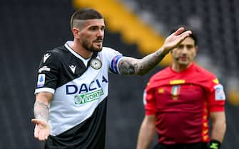 Rodrigo De Paul (Udinese) gestures during Udinese Calcio vs SS Lazio, Italian football Serie A match in Udine, Italy, March 21 2021