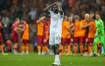 ISTANBUL, TURKEY - SEPTEMBER 16: Mame Diouf of Konyasporis disappointed about the lose during the Turkish Super Lig match between Galatasaray and Konyaspor at Stadion NEF Stadyumu on September 16, 2022 in Istanbul, Turkey (Photo by /Orange Pictures) Credit: Orange Pics BV/Alamy Live News