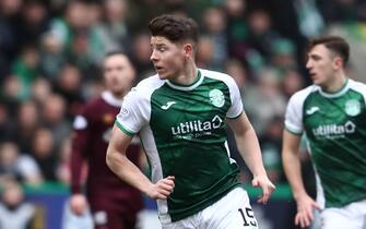 Kevin Nisbet of Hibernian during the Scottish Cup Fourth Round match at Easter Road, Edinburgh
Picture by Fred Palmer/Focus Images/Sipa USA 07510556226
22/01/2023