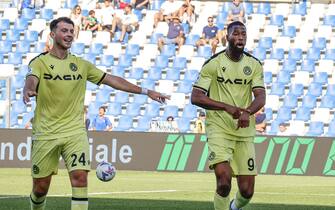 Udinese's Beto Betuncal jubilates with his teammate Lazar Samardzic after scoring the goal during the Italian Serie A soccer match US Sassuolo vs Udinese Calcio at Mapei Stadium in Reggio Emilia, Italy, 11 September 2022. ANSA / SERENA CAMPANINI