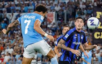 Lazio's Felipe Anderson (L) in action during the Italian Serie A soccer match between Lazio and Inter at the Olimpico stadium in Rome, Italy, 26 August 2022.
ANSA/FABIO FRUSTACI
