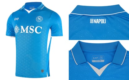 Il Napoli presenta la nuova maglia. E cambia logo