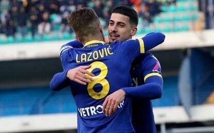 Depaoli-Lazovic gol: il Verona batte 2-0 il Lecce