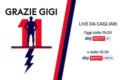 "Grazie Gigi": l'omaggio a Riva in Cagliari-Torino