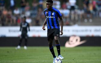 LUGANO, SWITZERLAND - July 12, 2022: Lucien Agoume  of FC Internazionale in action during the pre-season friendly football match between FC Lugano and FC Internazionale. FC Internazionale won 4-1 over FC Lugano. (Photo by Nicolò Campo/Sipa USA)