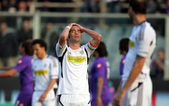 FLORENCE, ITALY - MARCH 04: Giuseppe Colucci of AC Cesena Fc shows his dejection during the Serie A match between ACF Fiorentina and AC Cesena at Stadio Artemio Franchi on March 4, 2012 in Florence, Italy.  (Photo by Gabriele Maltinti/Getty Images)
